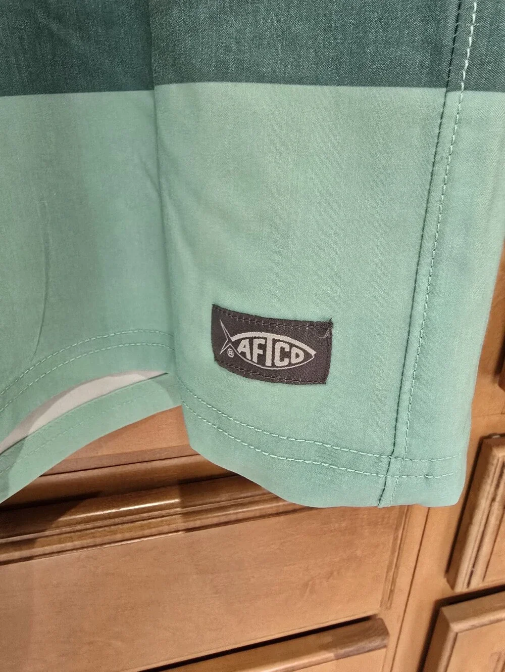 AFTCO Mint Green Scenic Fishing Swim Board Shorts Size 40